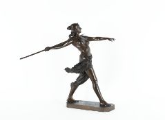 Ernst Seger1868 Neurode - 1939 BerlinSpeerwerferinBronze; H 45 cm; bezeichnet "Seger fec" sowie "Akt