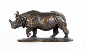 Joseph Franz Pallenberg1882 - 1946NashornBronze; L 24 cm; H 12 cm, B 7,5 cm; bezeichnet "Jos.