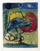 Marc Chagall1887 Witebsk - 1985 Paul de VenceLe coqFarblithografie auf Papier; H 260 mm, B 200 mm;