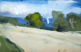 Klaus Fussmann1938 VelbertSommerliche OstseeküsteGouache und Aquarell auf Bütten; H 105 mm, B 160