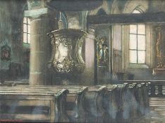 Willy Spatz1861 - 1931Church interiorWatercolor and gouache on paper; H 375 mm, W 493 mm; signed
