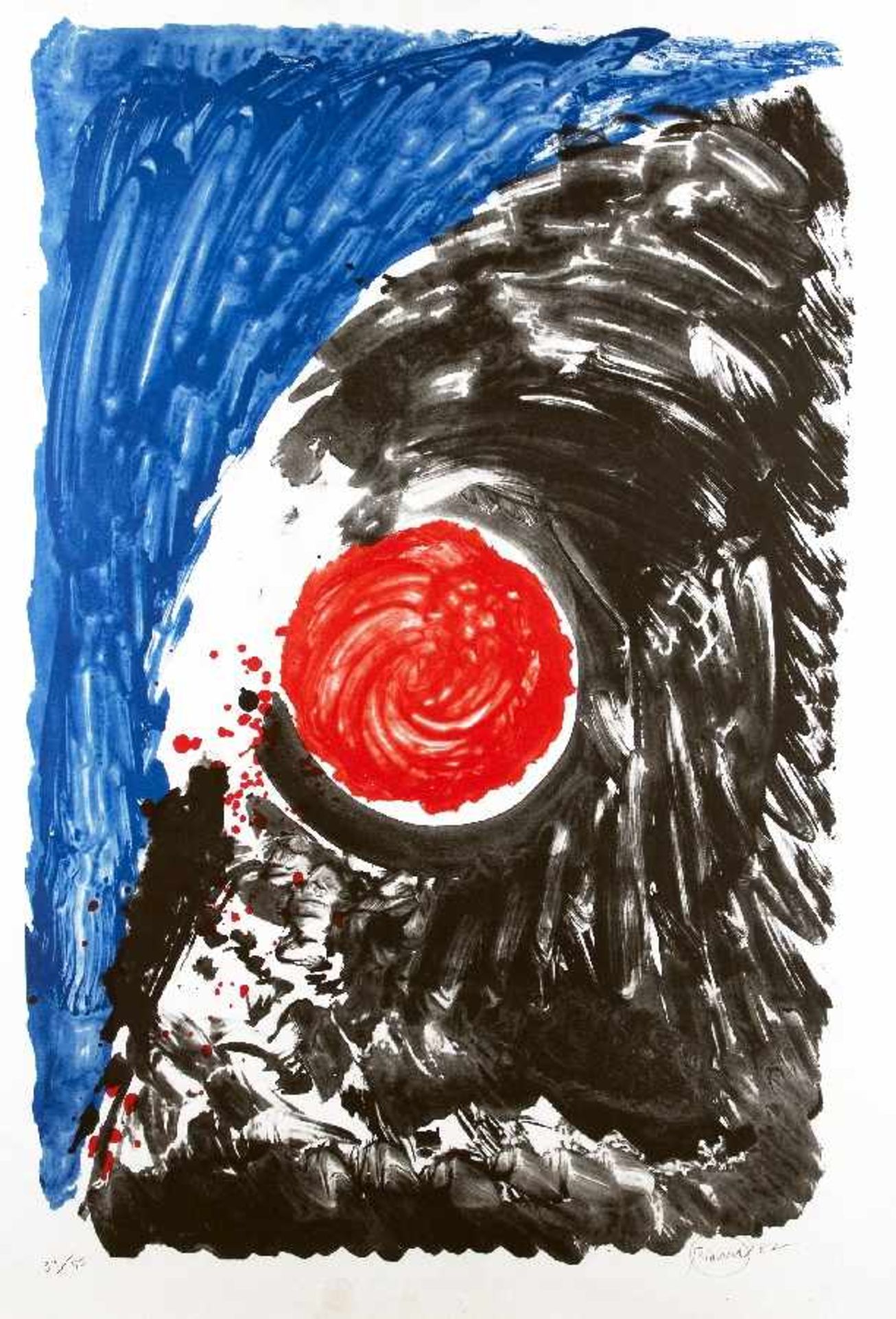 Otto Piene1928 Laasphe - 2014 BerlinSonnenstrudelLithograph on paper; H 810 mm, W 530 mm; signed and