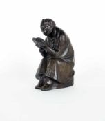 After Ernst Barlach1870 - 1938The book reader (Reading man in the wind)Bronze; H 24 cm;
