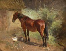 Ludwig Hartmann1835 - 1902Horse portraitOil on canvas, relined; H 28 cm, W 35.5 cm; monogrammed
