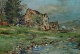 Carl Rüdell1855 Trier - 1939 KölnOld mill in Niederelz (Eifel)Gouache and watercolor on paper; H 480