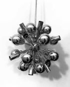 Designer of the 60sSputnik lampSteel, chromed; H 172 cm, diameter 38 cmDesigner der 60er