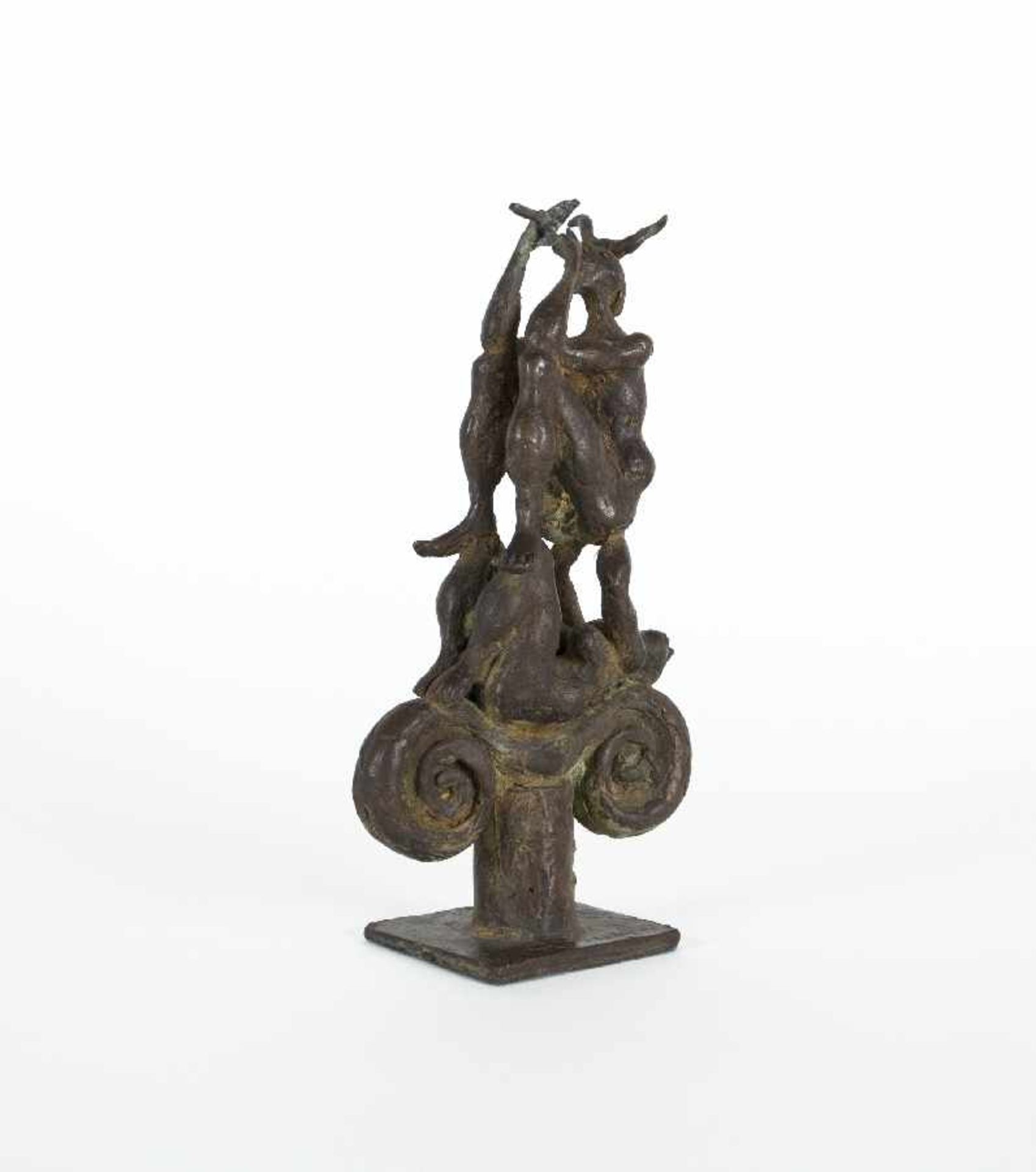 Karl Ulrich Nuss1943 StuttgartFaun on nymphBronze; H 23 cm, dated and inscribed ''72 U Nuss''Karl - Bild 2 aus 3