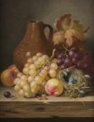Charles Thomas Bale1866 - 1895Still life with fruits and pitcherOil on canvas, relined; H 46 cm, W