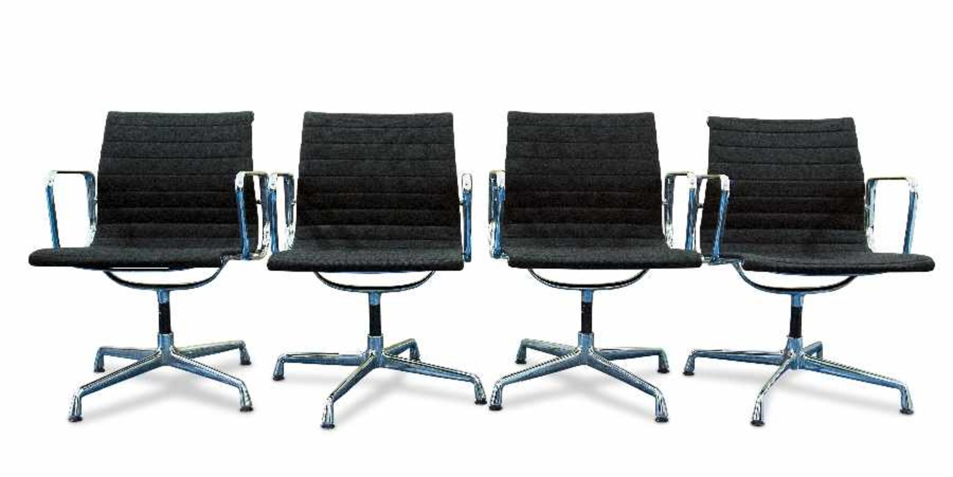 Ray and Charles Eames1912/1907 - 1988/19784 Aluminium Chairs EA 108Aluminum and Hopsak with plastic;
