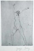 Joseph Beuys1921 Kleve - 1986 DüsseldorfGirlOffset on paper; H 420 mm, W 300 mm; signed lower