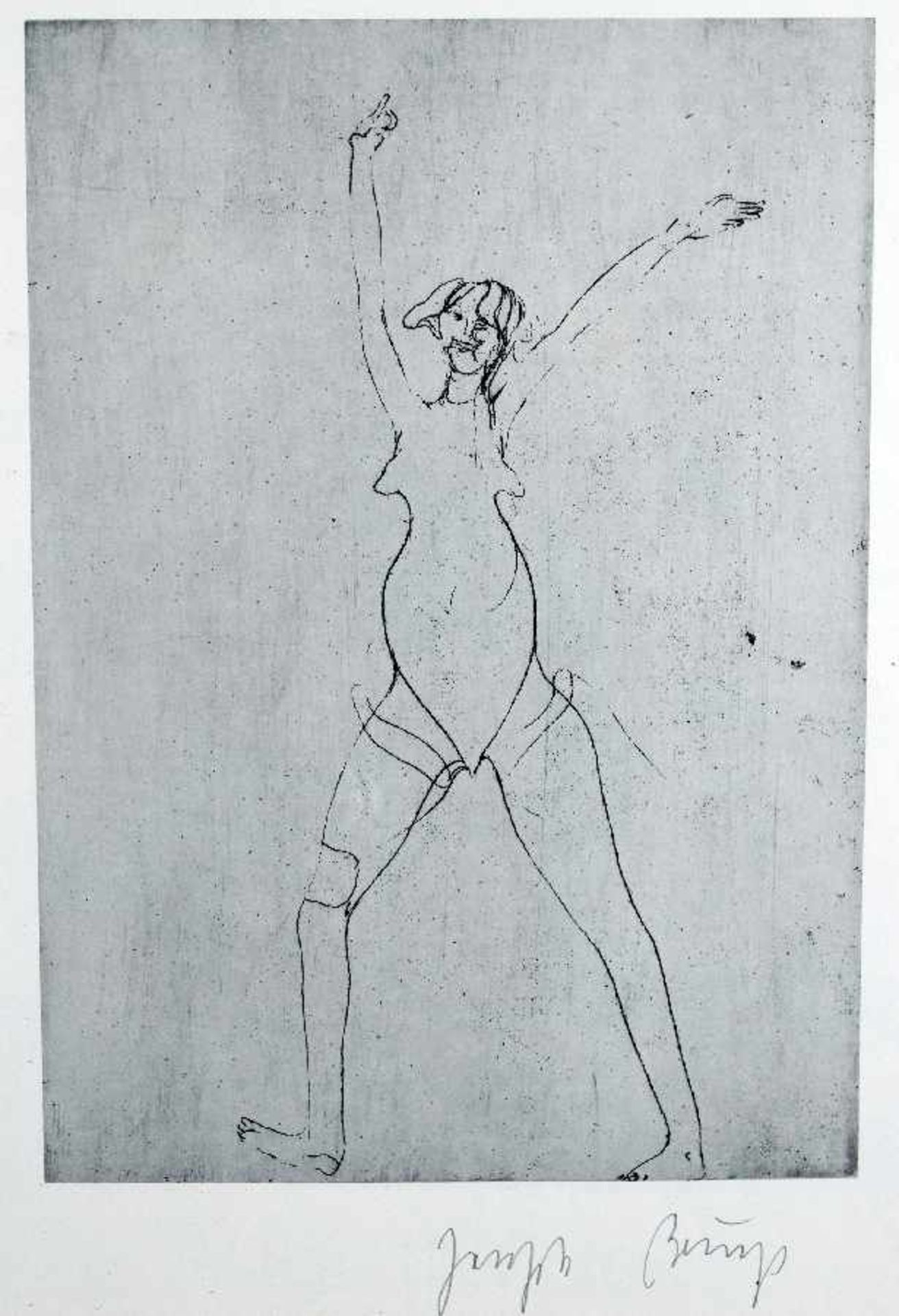 Joseph Beuys1921 Kleve - 1986 DüsseldorfGirlOffset on paper; H 420 mm, W 300 mm; signed lower