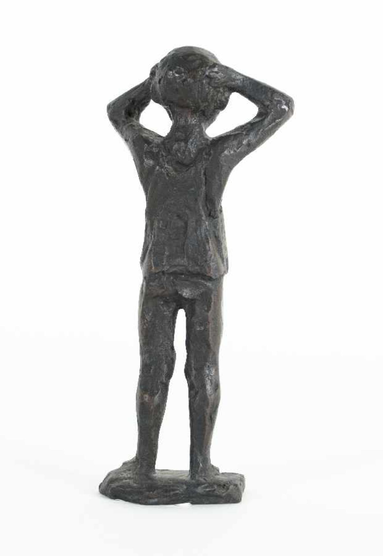 Curt Beckmann1901 - 1970Boy with arms raised to the headBronze; H 21 cmCurt Beckmann1901 - - Bild 2 aus 2