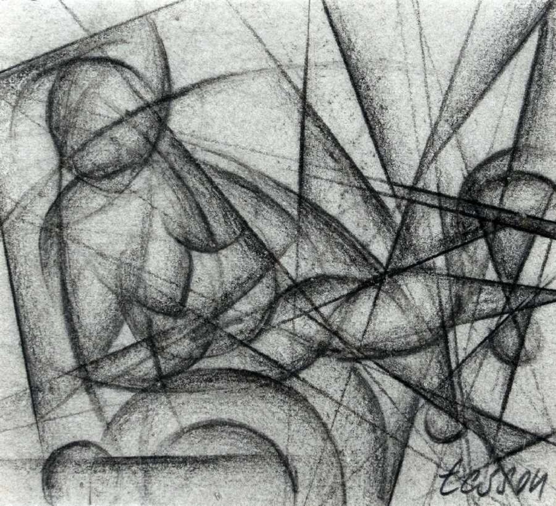 Georges TessonCubist of the first half of the 20th centuryFemme nue cubistePencil drawing on