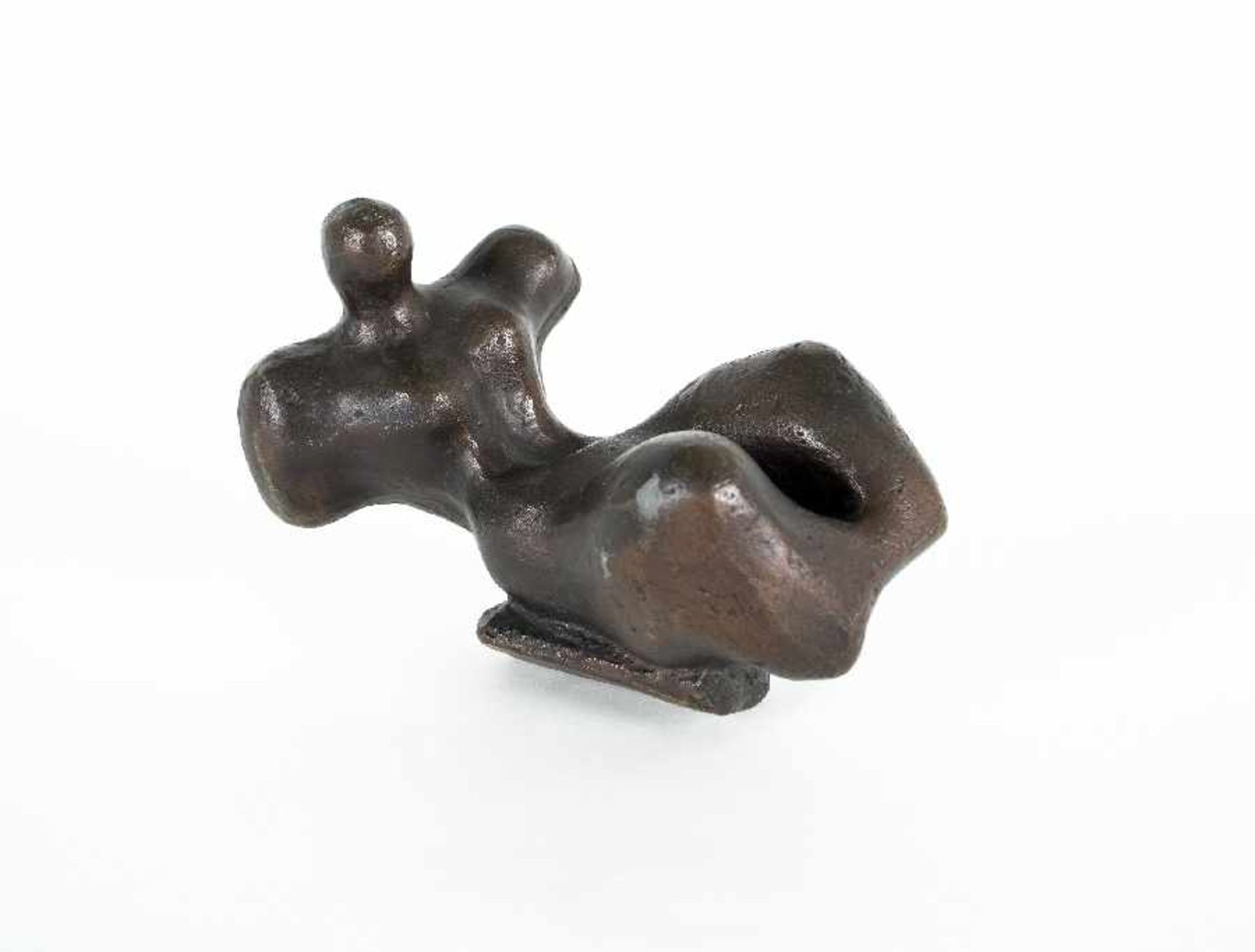 Curt Beckmann1901 - 1970Lying nudeBronze; H 14 cm, verso with the monogram ''GB''Curt Beckmann1901 -