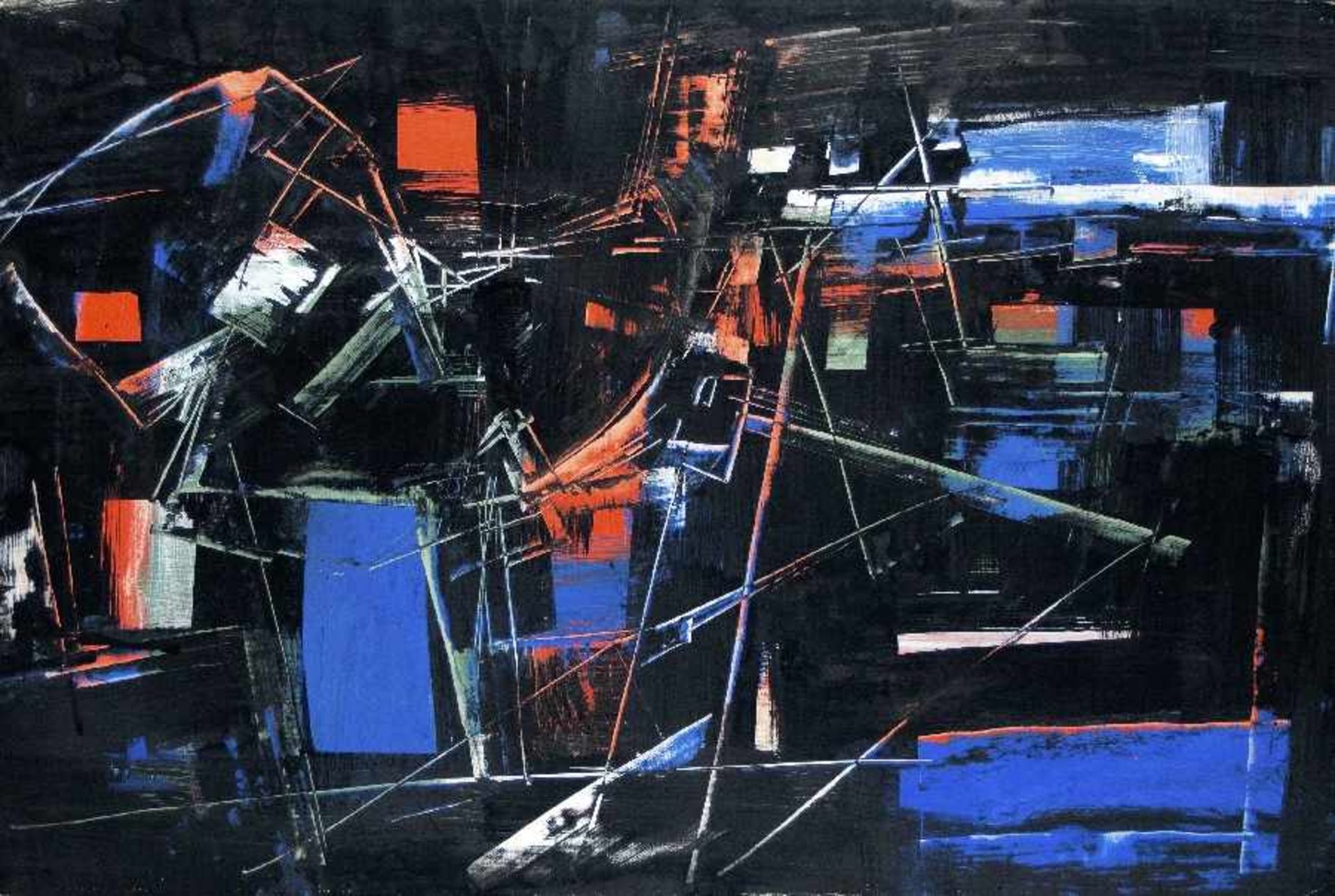 Fred Thieler1916 Königsberg - 1999 BerlinAbstract compositionMixed media with oil on paper on