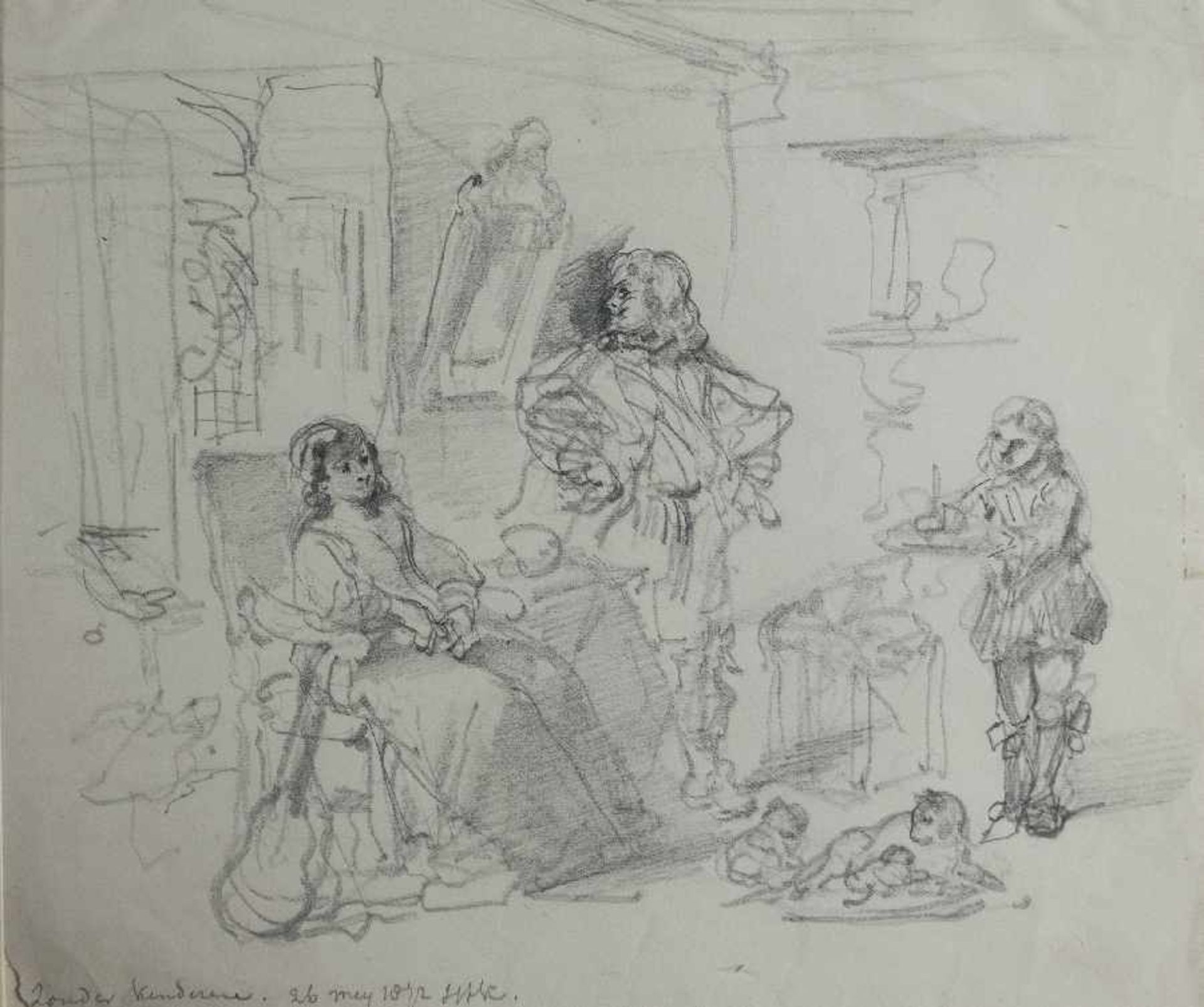 Johann Mari ten Kate1831 Den Haag - 1901 DriebergenCharakter studies et. al.12 pencil drawings on - Bild 2 aus 12