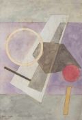 Paul Kelpe1902 - 1985Constructivist compositionWatercolor on strong paper, 1958; H 287 mm, W 202 mm;