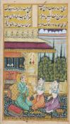 Indian miniature painterMughal period, mid-19th centuryPalace scenePolychrome painting with