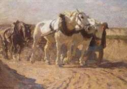 Julius Paul Junghanns1878 Wien - 1958 DüsseldorfCarriage and fourOil on canvas; H 65.5 cm, W 91.5