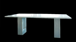 Marcel Breuer und Carlo Scarpa1902 - 1981Delfi Dinning tableVicenza stone; Design 1969; H 74 cm, W