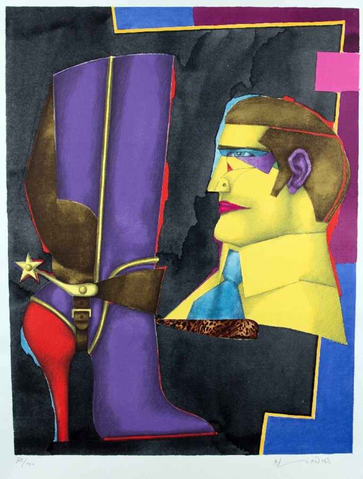 Richard Lindner1901 Hamburg - 1978 New YorkFigurative compositionsConvolute of 9 graphics, 5