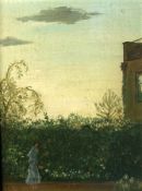Theo ChampionDüsseldorf 1887 - 1952Evening walkOil on canvas over cardboard; H 20.5 cm, W 15.5 cm;