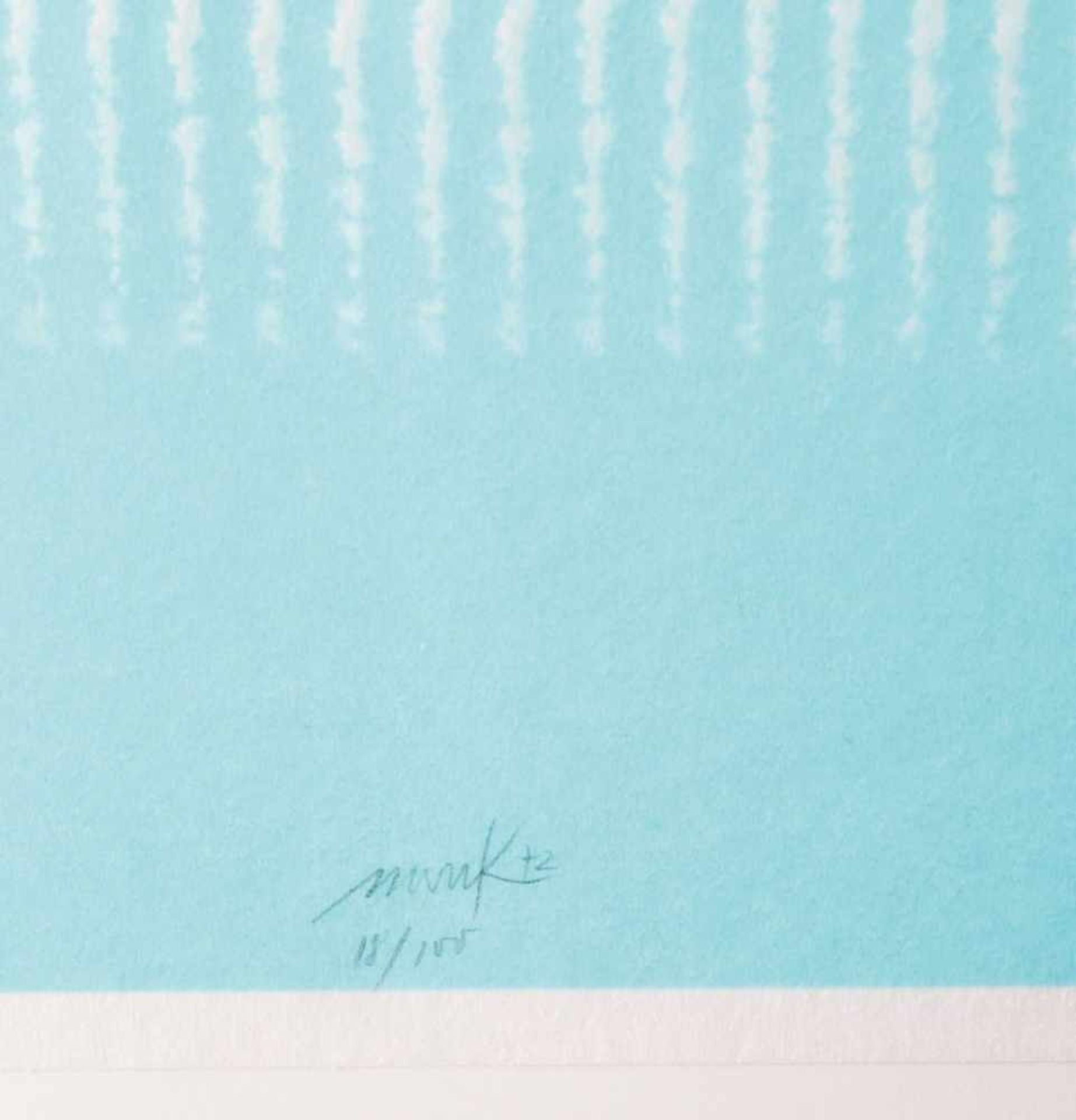 Heinz Mack*, (*1931)1972Zyrrus Wolken. 1972. 2-Farben Siebdruck auf Fließpapier. 91 x 69 cm. Unten - Bild 2 aus 4