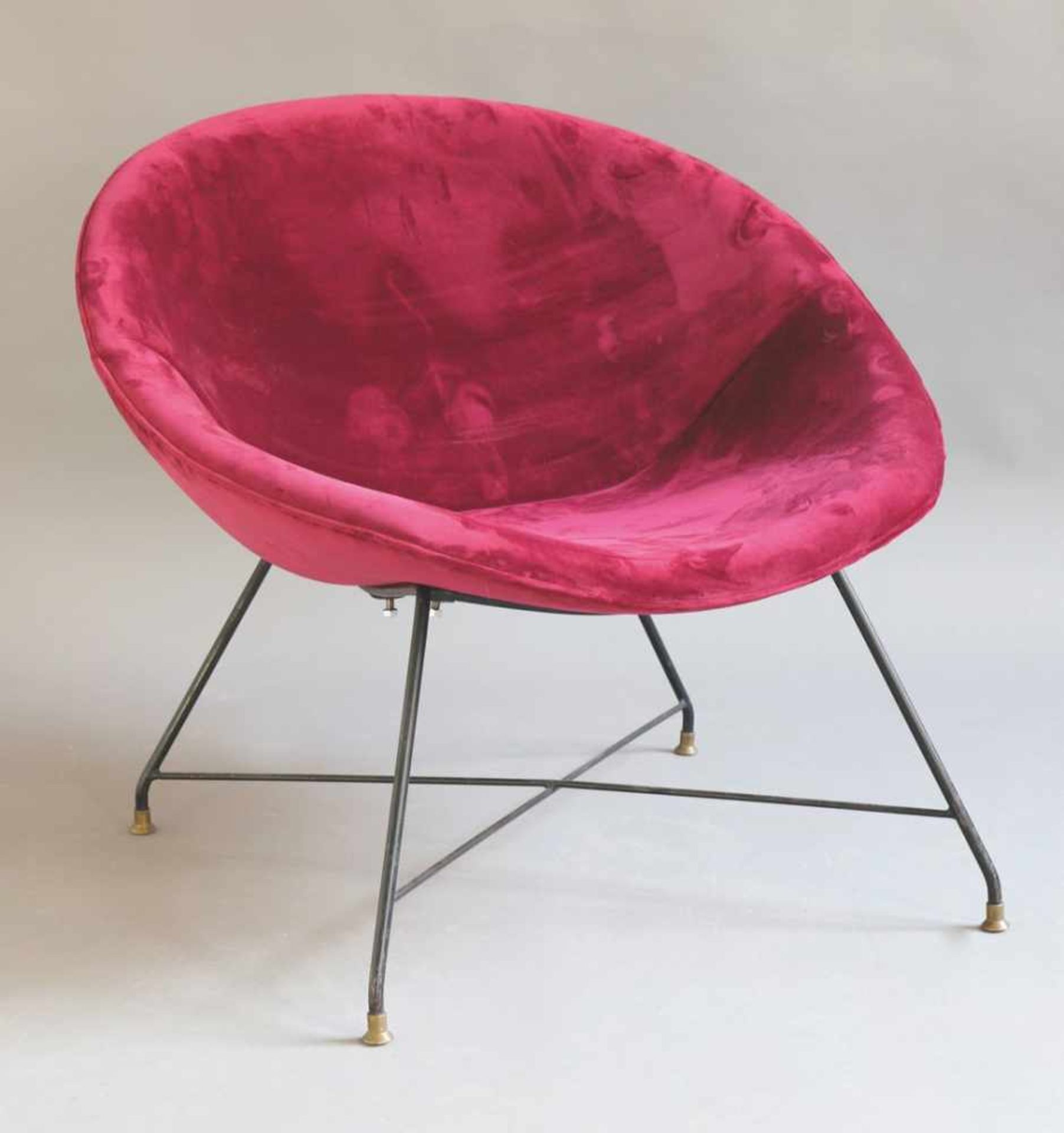 Augusto BozziFratelli SaporitiDesign 1950sCocktail Sessel. Design 1950er Jahre. Schwarz lackiertes