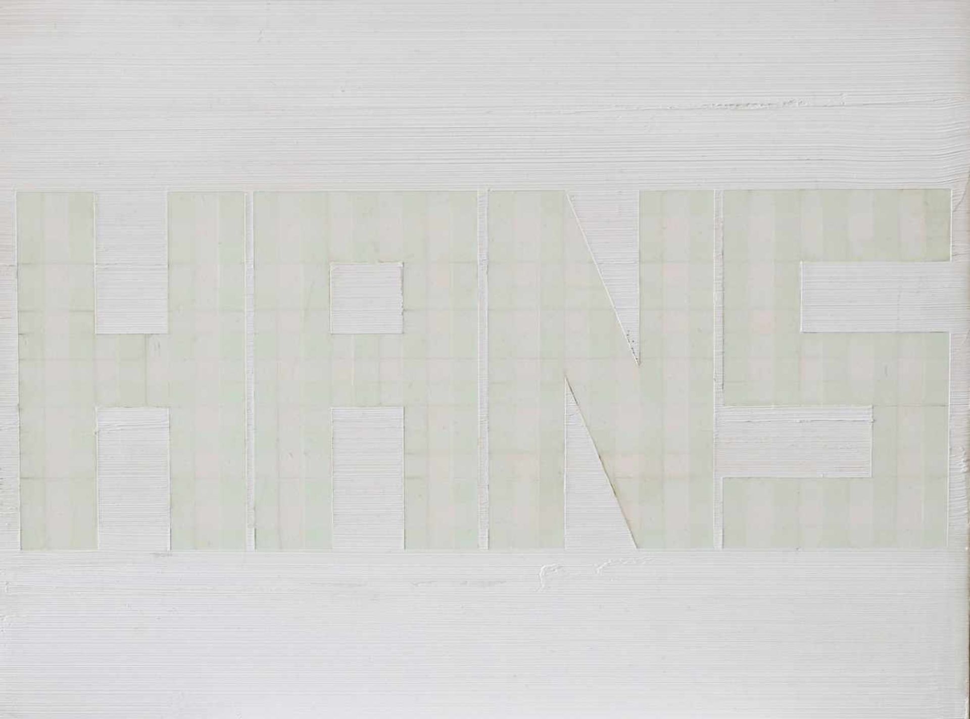 Susanne Paesler*, (1963-2006)1998Ohne Titel (HANS). 1998. Lack auf Aluminium. 32,5 x 30 cm.
