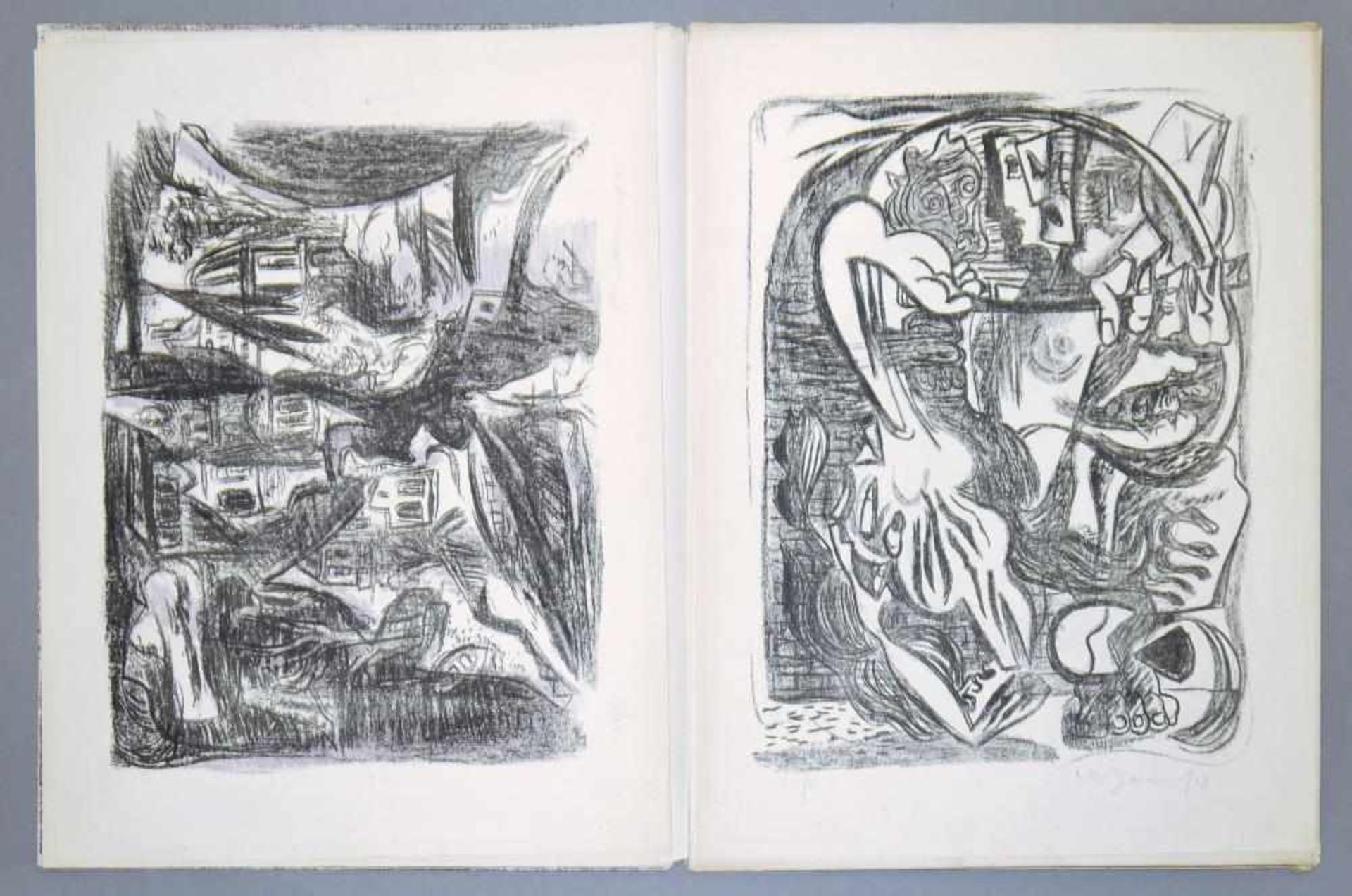 Rudi Baerwind, „zehn steinzeichnungen“, Mappe mit 10 Lithographien, 1948 Rudi Baerwind, 1910 - Bild 2 aus 2
