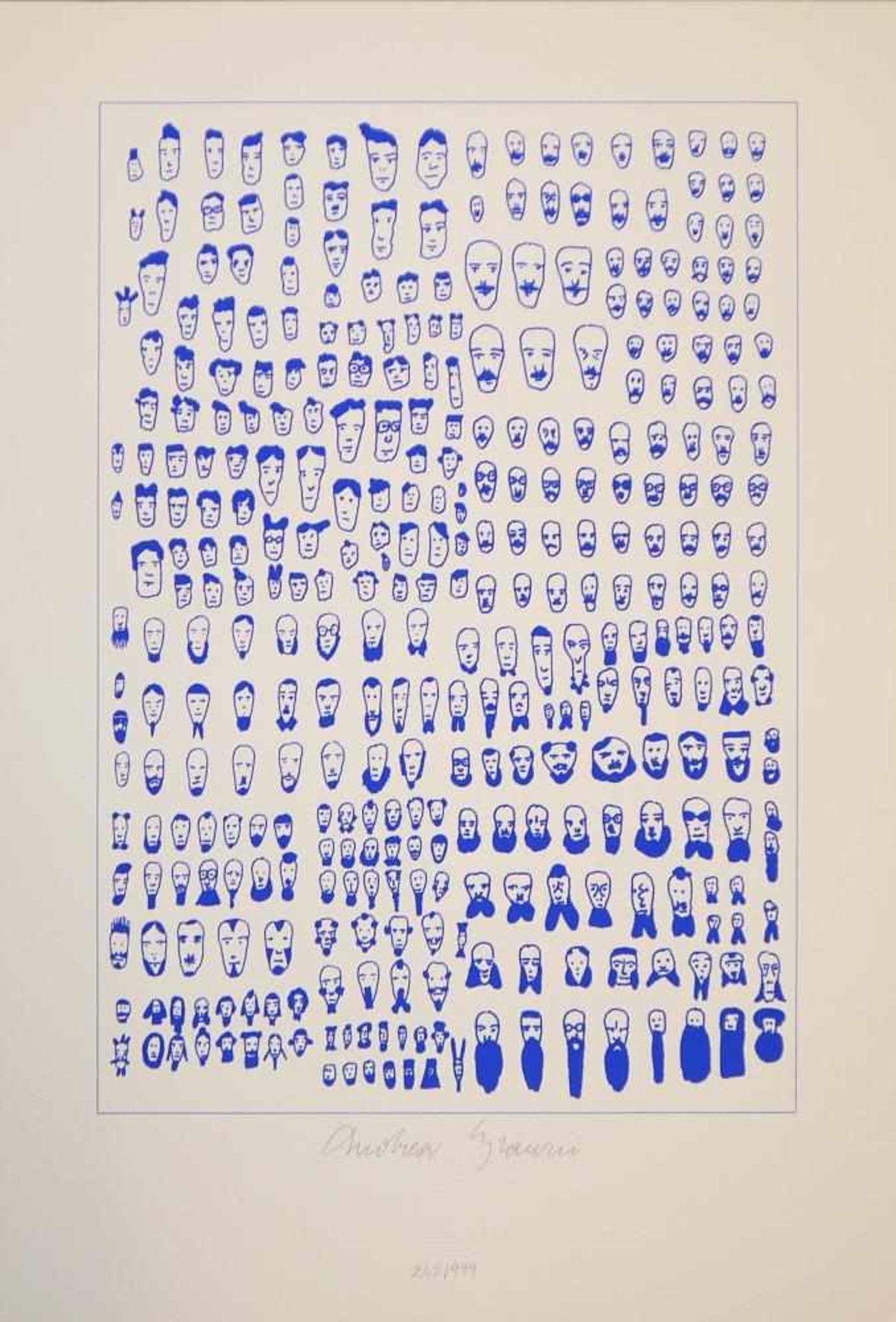 Andrea Branzi, Mappe „Genetic Tales“: Groups & Crowds, 6 sign. Serigraphien von 1998, o. Rahmen - Bild 3 aus 5