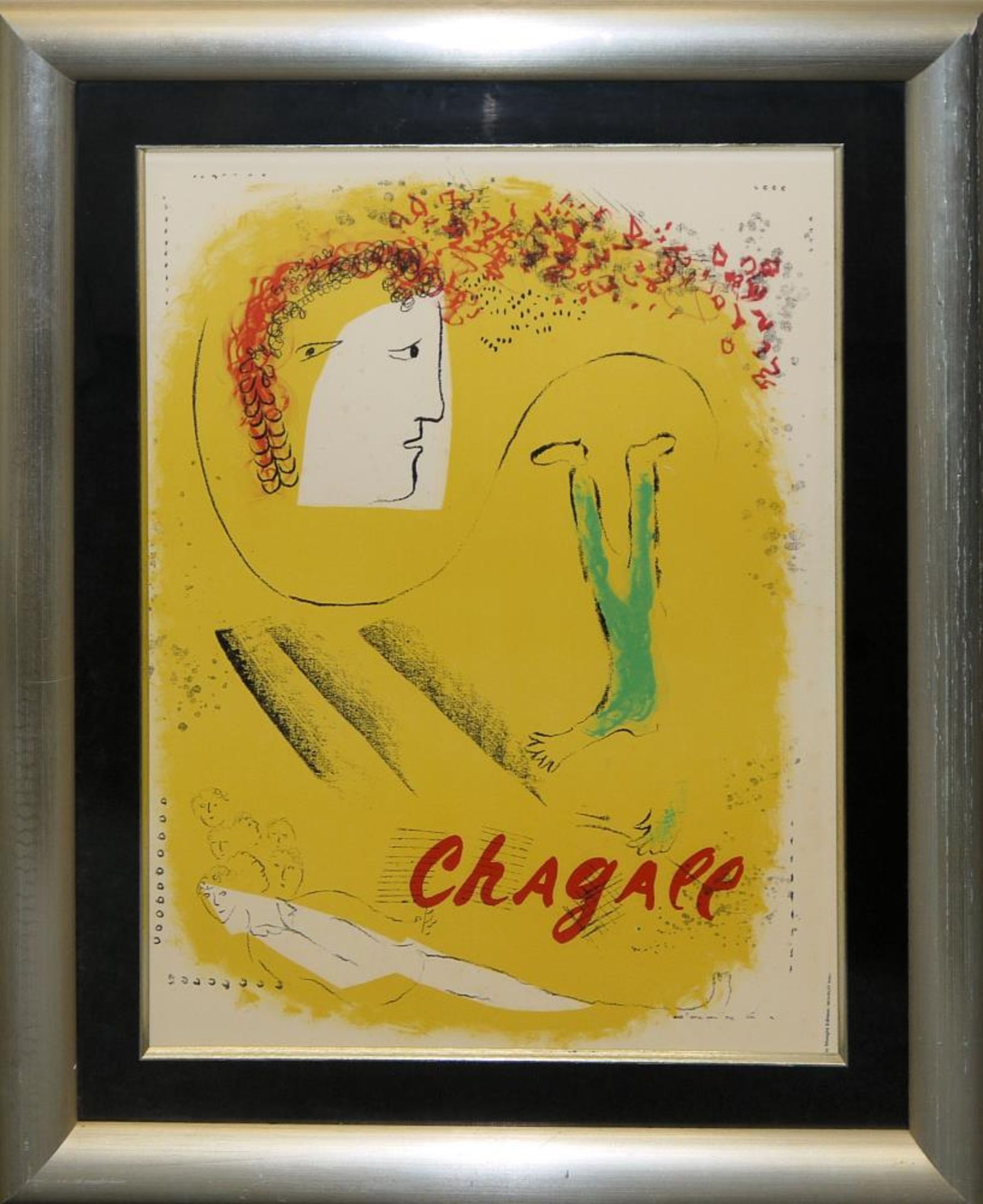 Marc Chagall, Affiche d’Exposition, Farblithographie, gerahmt Marc Chagall, 1887 – 1985,