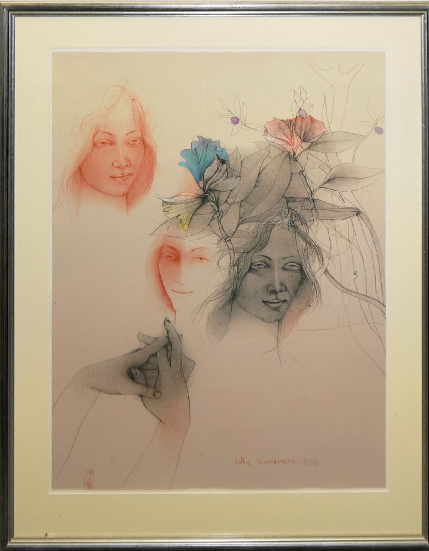 Bruno Bruni, „Della Primavera“, sign. Farblithographie von (19)82, ateliergerahmt Bruno Bruni, *1935