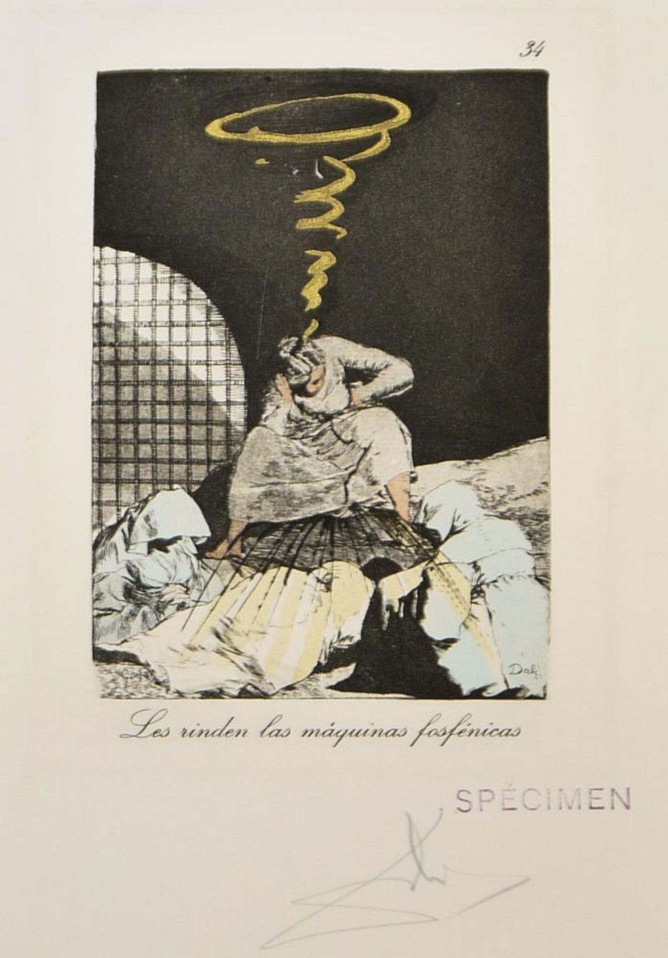 Salvador Dalí, „El gran albino“ & „Les rinden las máquinas fosfénicas“, 2 sign. Radierungen nach - Bild 2 aus 4