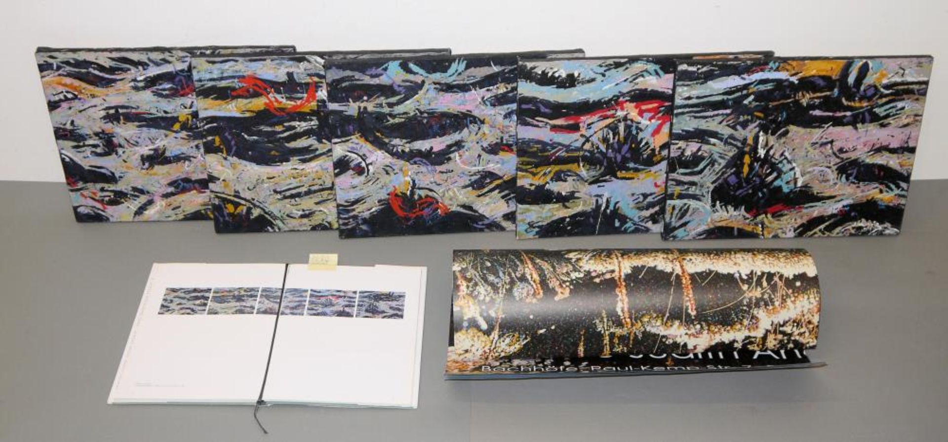 Mahmut Celayir, „Manzara“, 5 abstrakte Landschaften, Serie von 5 Ölgemälden von 1994 &