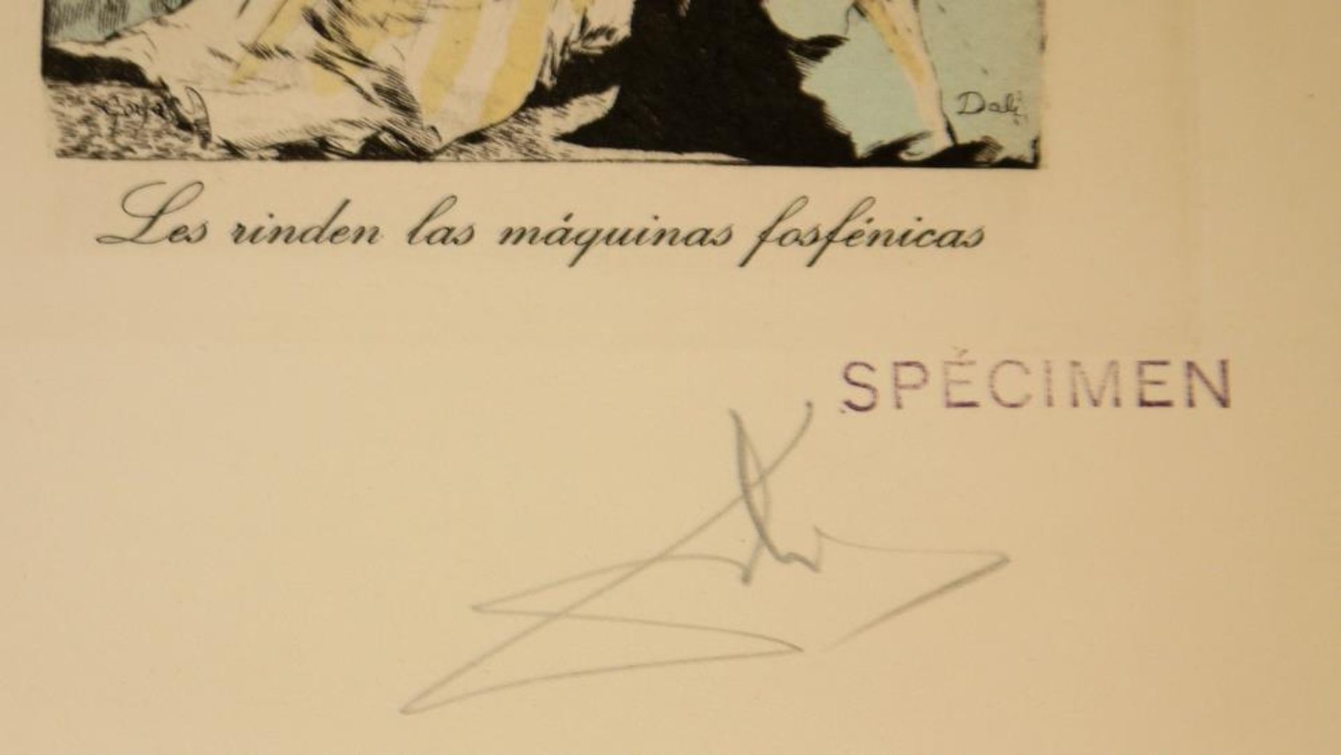 Salvador Dalí, „El gran albino“ & „Les rinden las máquinas fosfénicas“, 2 sign. Radierungen nach - Bild 4 aus 4