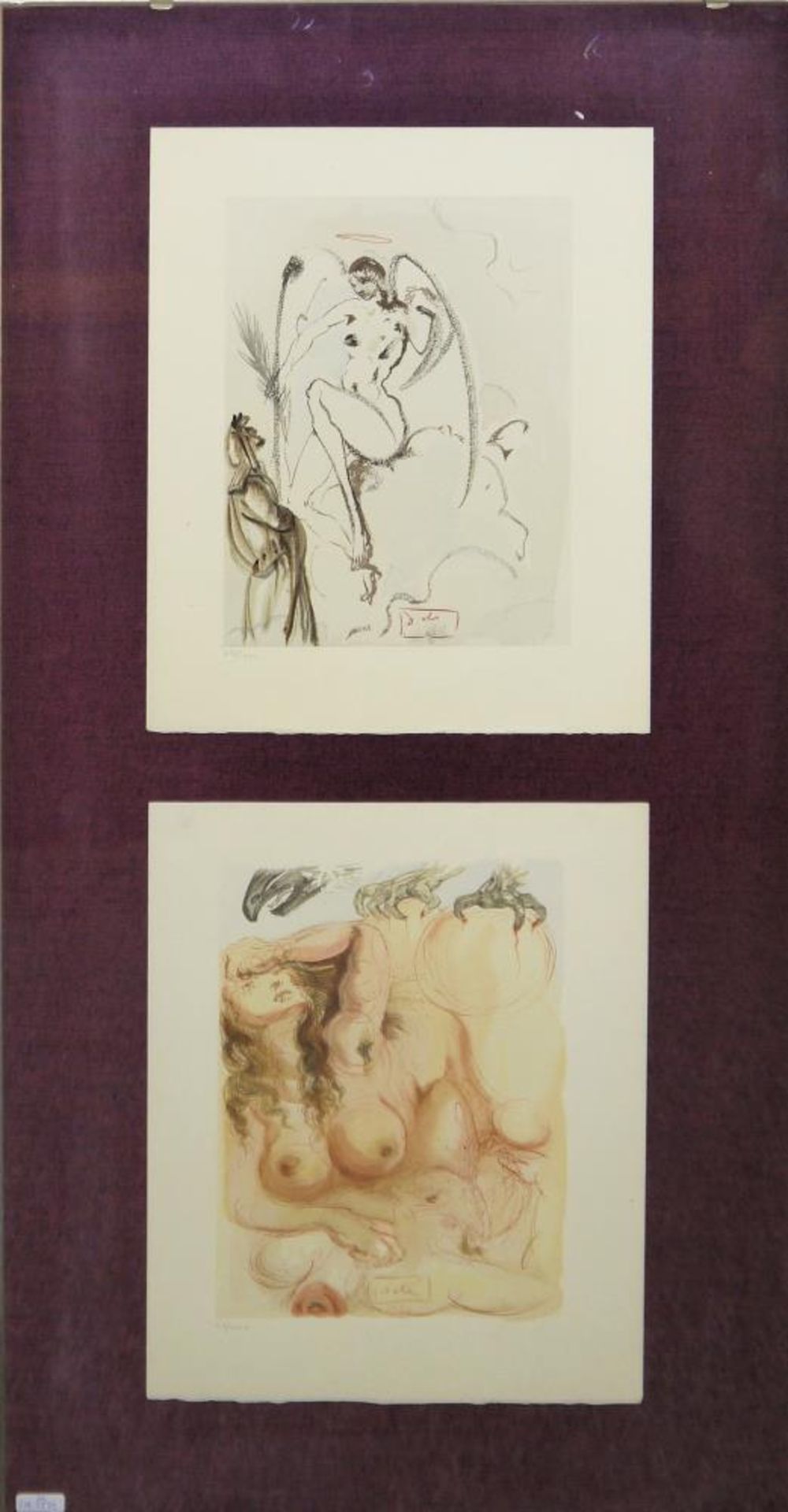 Salvador Dalí, 4 Farbholzstiche aus: „Die Göttliche Komödie“, gerahmt Salvador Dalí, 1904 Figueras – - Bild 2 aus 2