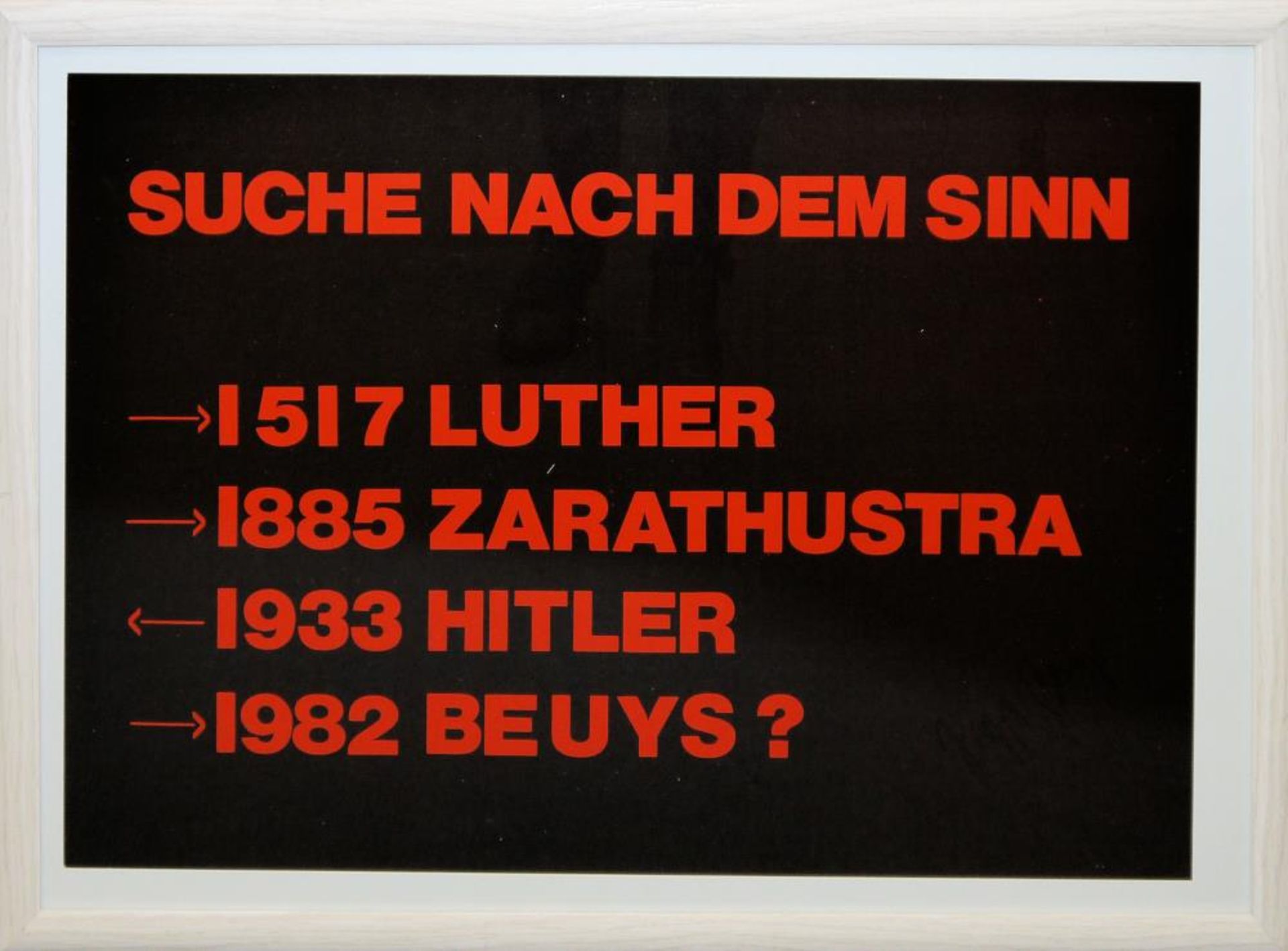 Joseph Beuys, „Suche nach dem Sinn“, sign. Farbserigraphie von 1982, gerahmt Joseph Beuys, 1921 –