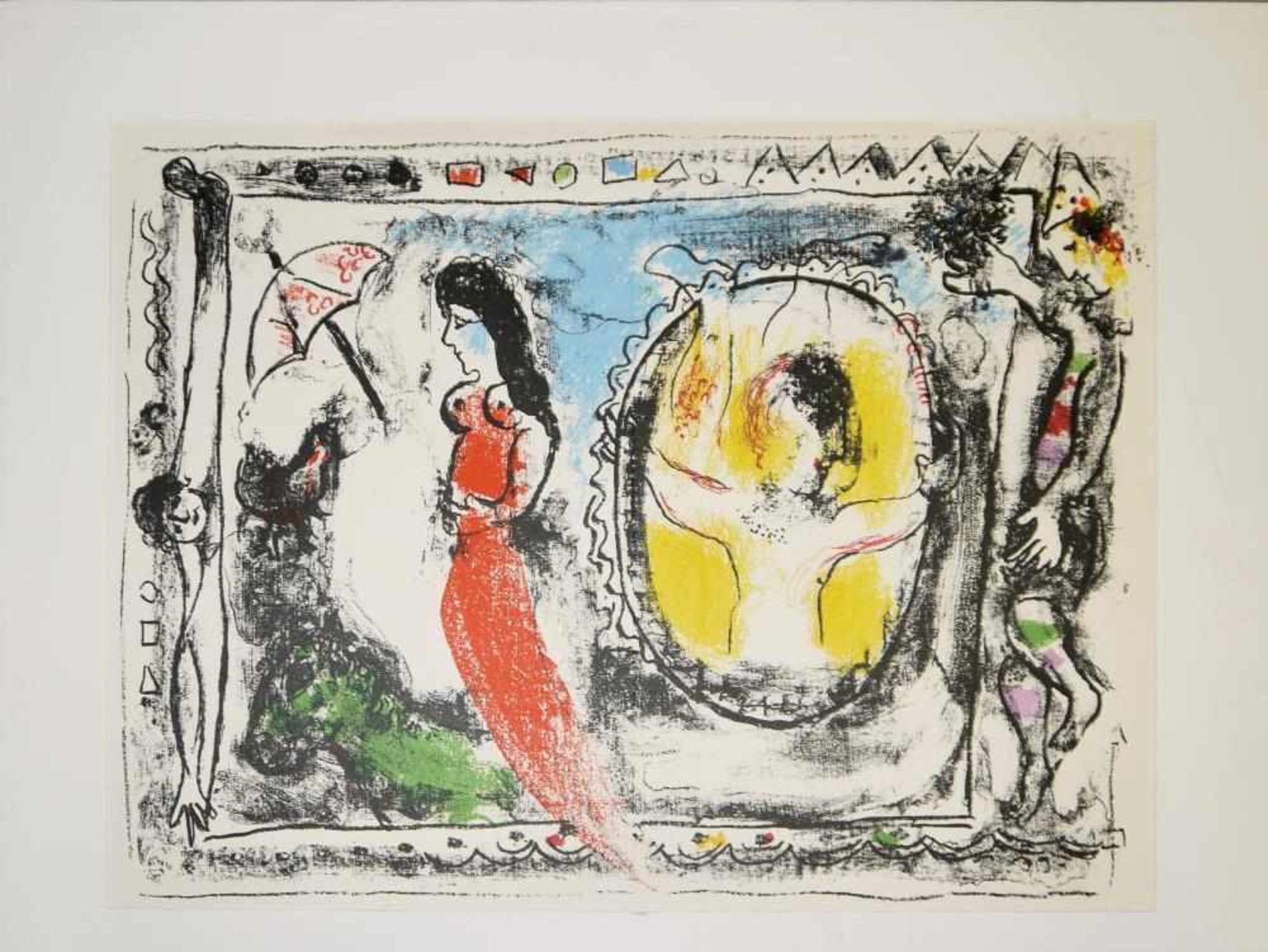 Marc Chagall, 2 Farblithographien aus DLM, „Hinter dem Spiegel“ von 1964 & „Soleil au cheval rouge“, - Bild 3 aus 3