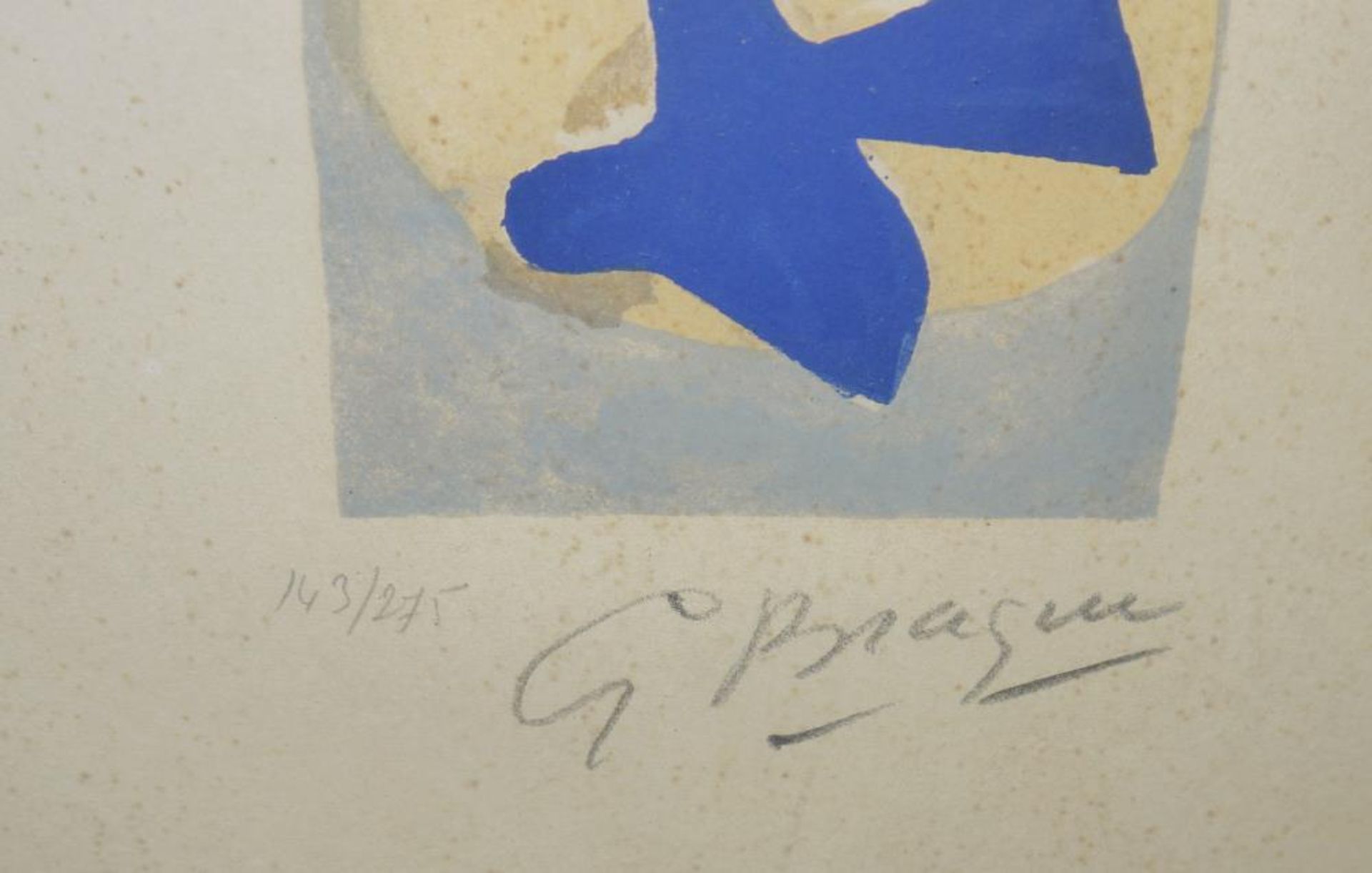 Georges Braque, „Soleil et Lune II“, signierte Farblithographie von 1959, gerahmt Georges Braque, - Bild 2 aus 2