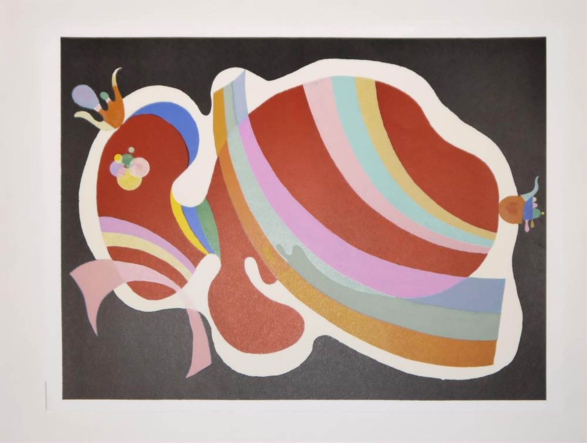 Wassily Kandinsky, „La forme rourge“, Farblithographie um 1938, o. Rahmen Wassily Kandinsky, 1866