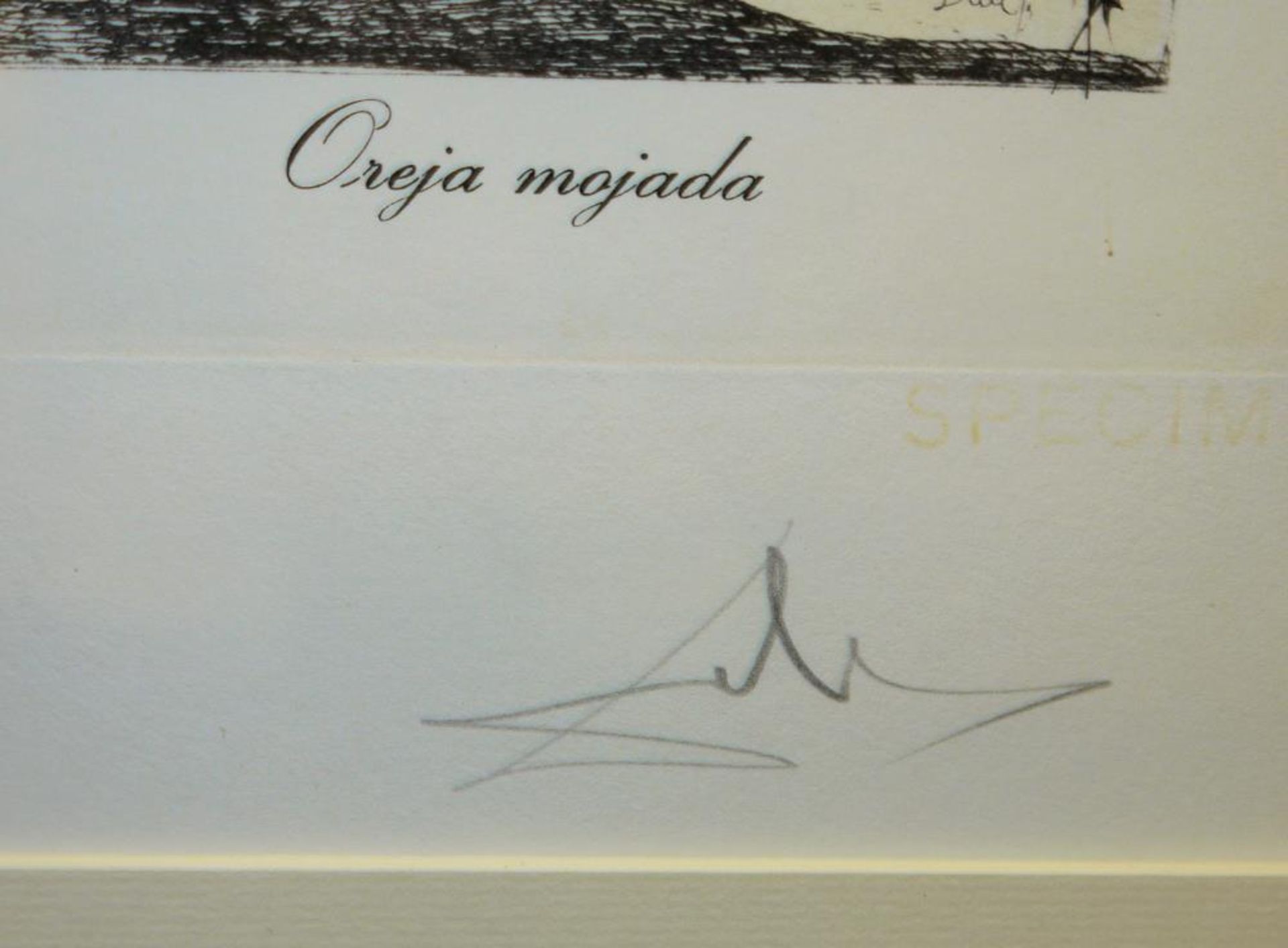 Salvador Dali, „Oreja Mojada“ (Nasses Ohr), Radierung, sign., gerahmt Salvador Dalí, 1904 – 1989 - Bild 3 aus 3