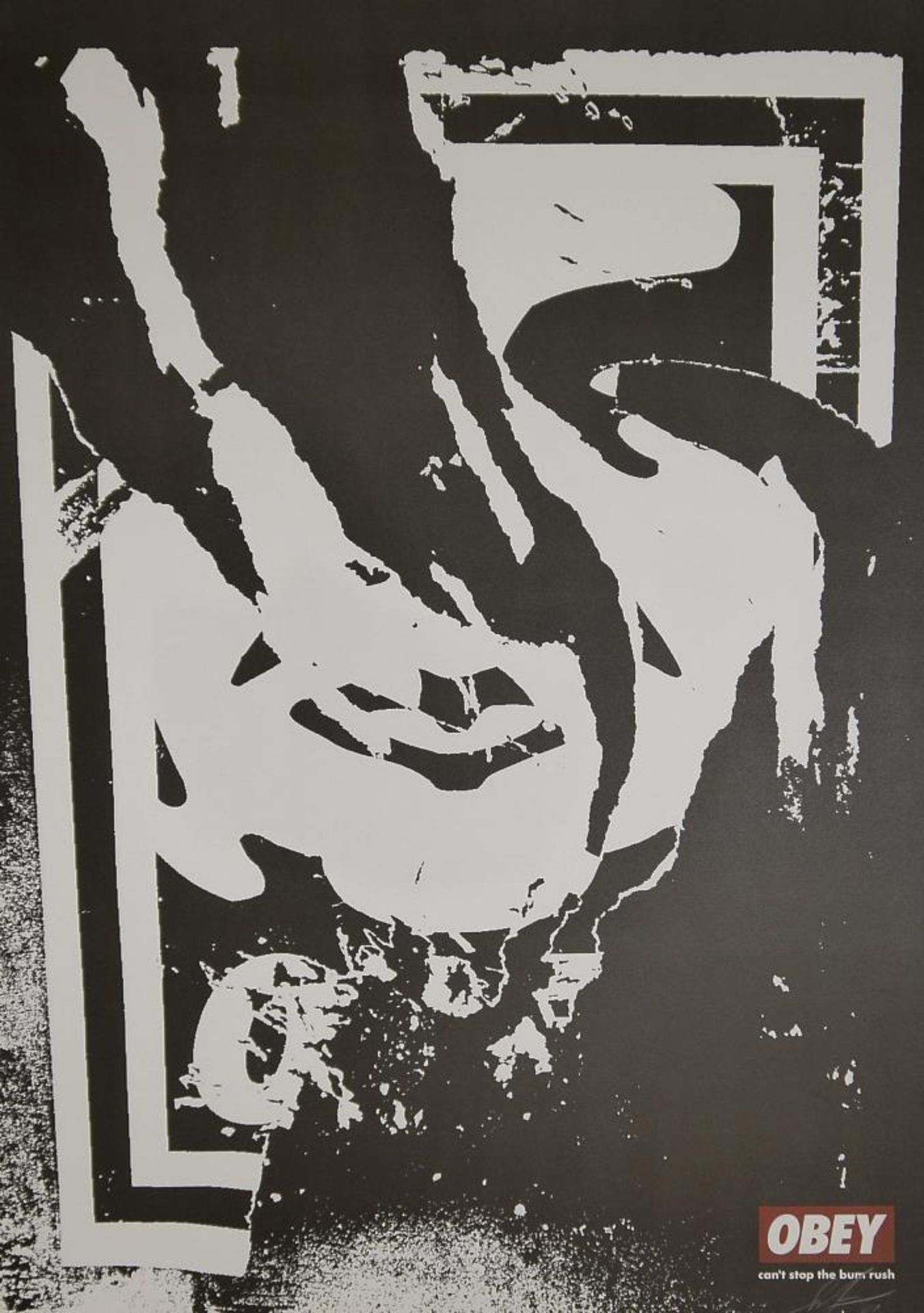 Shepard Fairey, Obey Ripped, Lithographie, o. Rahmen Shepard Fairey, *1970, Obey Ripped, Zerrissenes
