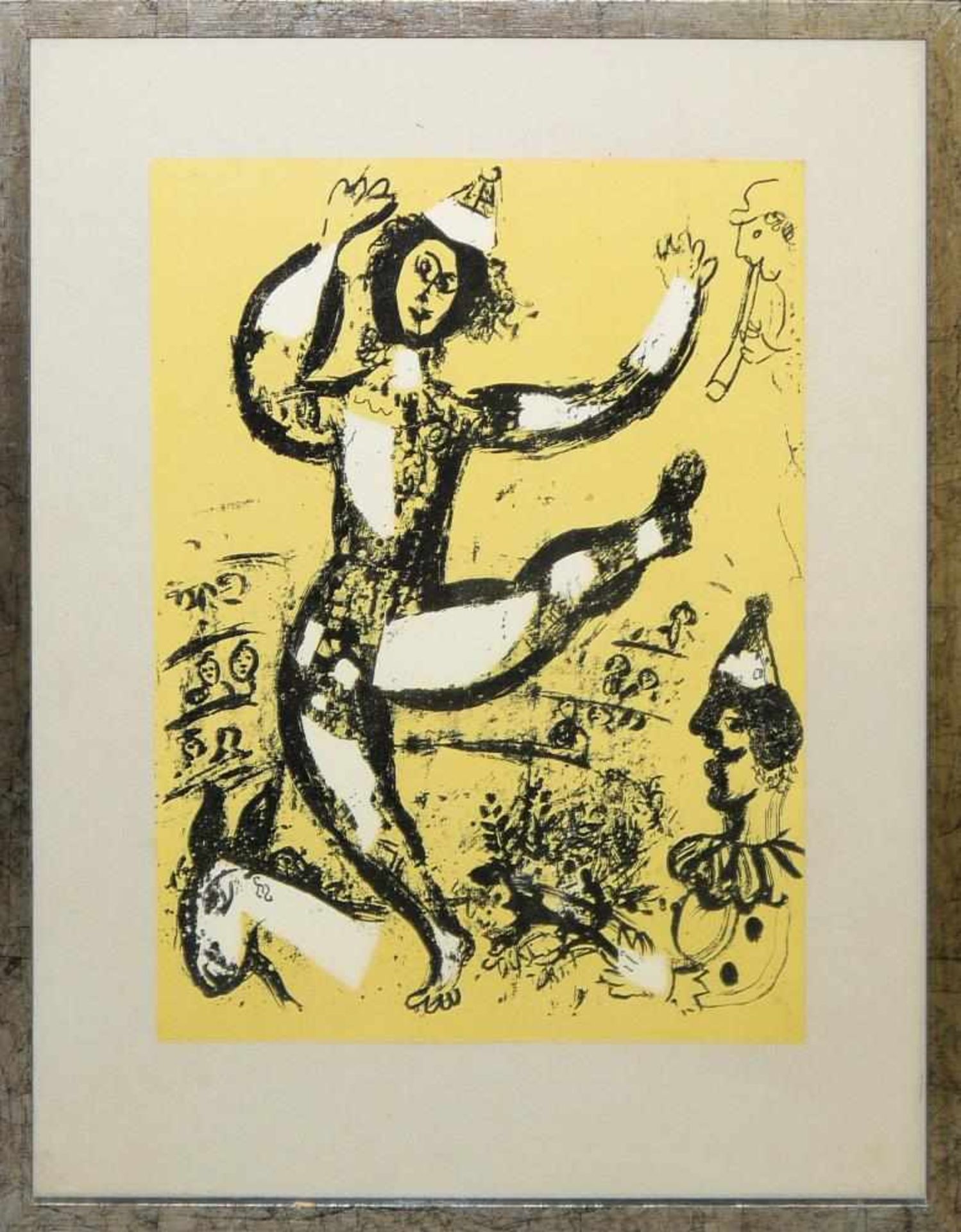 Marc Chagall, zwei Zirkusszenen, Farblithographien, gerahmt Marc Chagall, 1887 – 1985, Tanzende