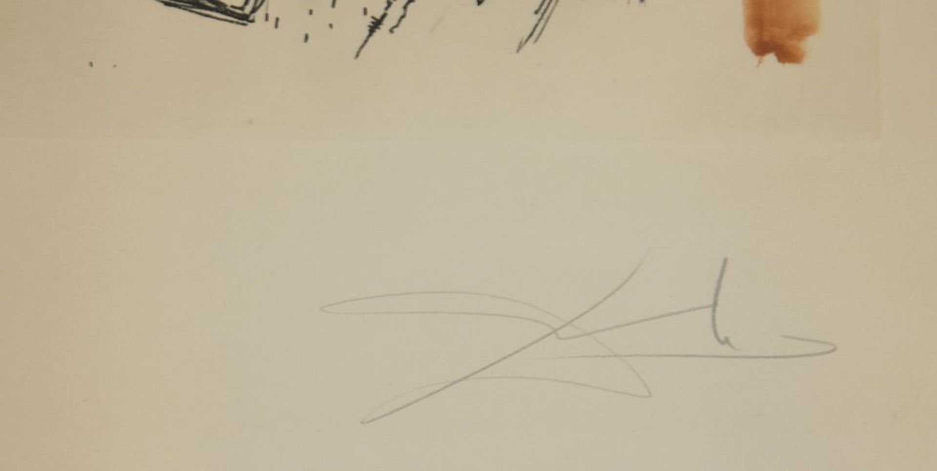 Salvador Dali, „Portrait de Calderón”, Farbradierung von 1971, sign. Salvador Dalí, 1904 – 1989, - Bild 2 aus 2