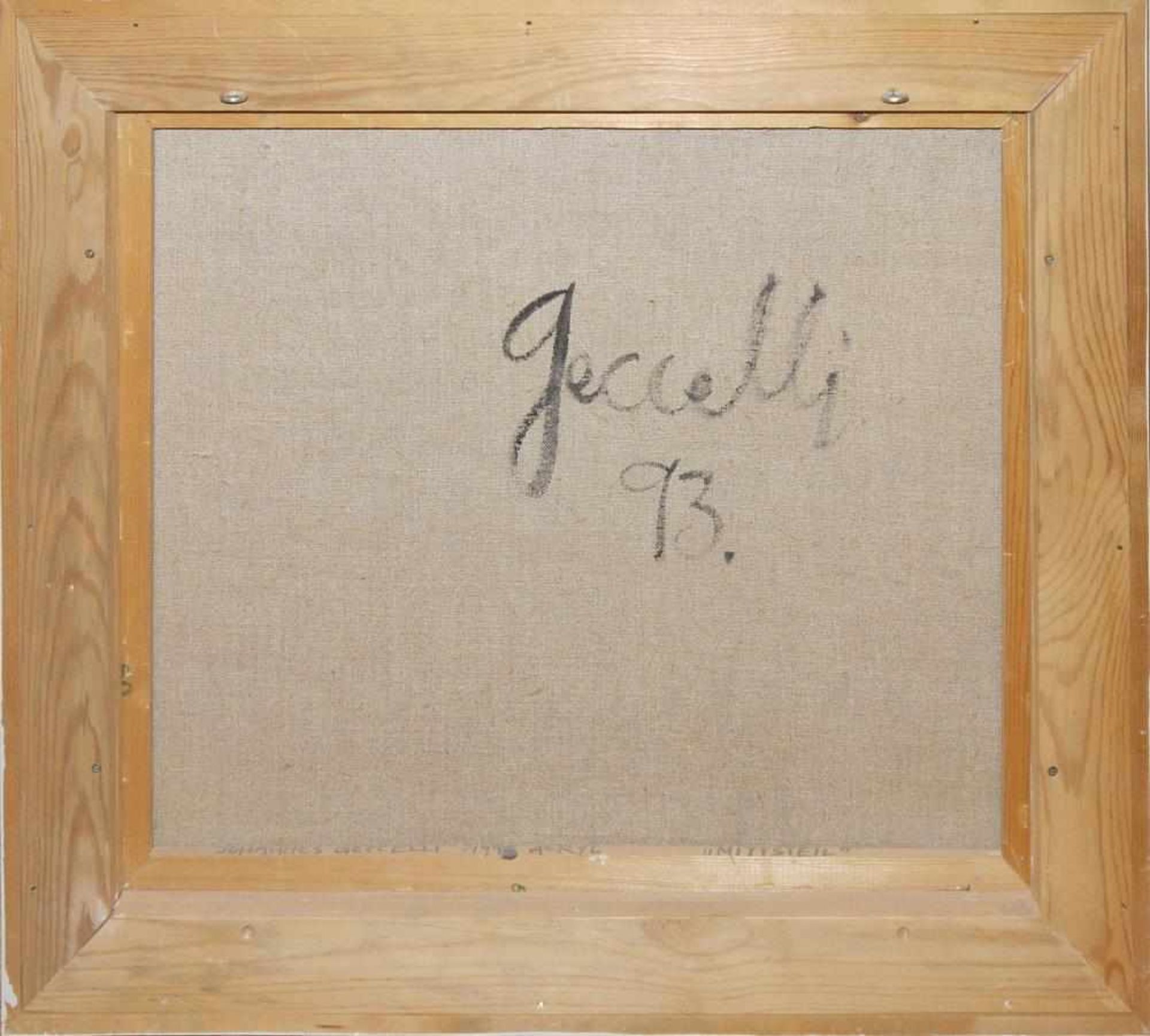 Johannes Geccelli, „Mittsteil“, Acryl/ Lw von 1993 Johannes Gecelli, 1925 Königsberg – 2011 - Bild 2 aus 2