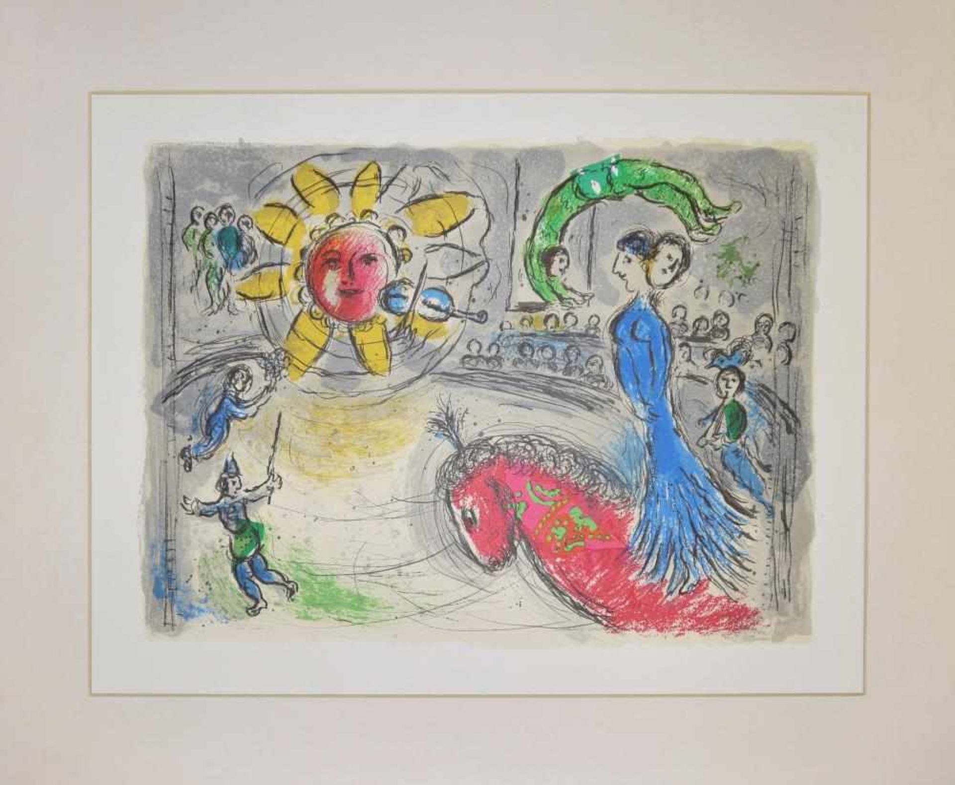 Marc Chagall, 2 Farblithographien aus DLM, „Hinter dem Spiegel“ von 1964 & „Soleil au cheval rouge“, - Bild 2 aus 3