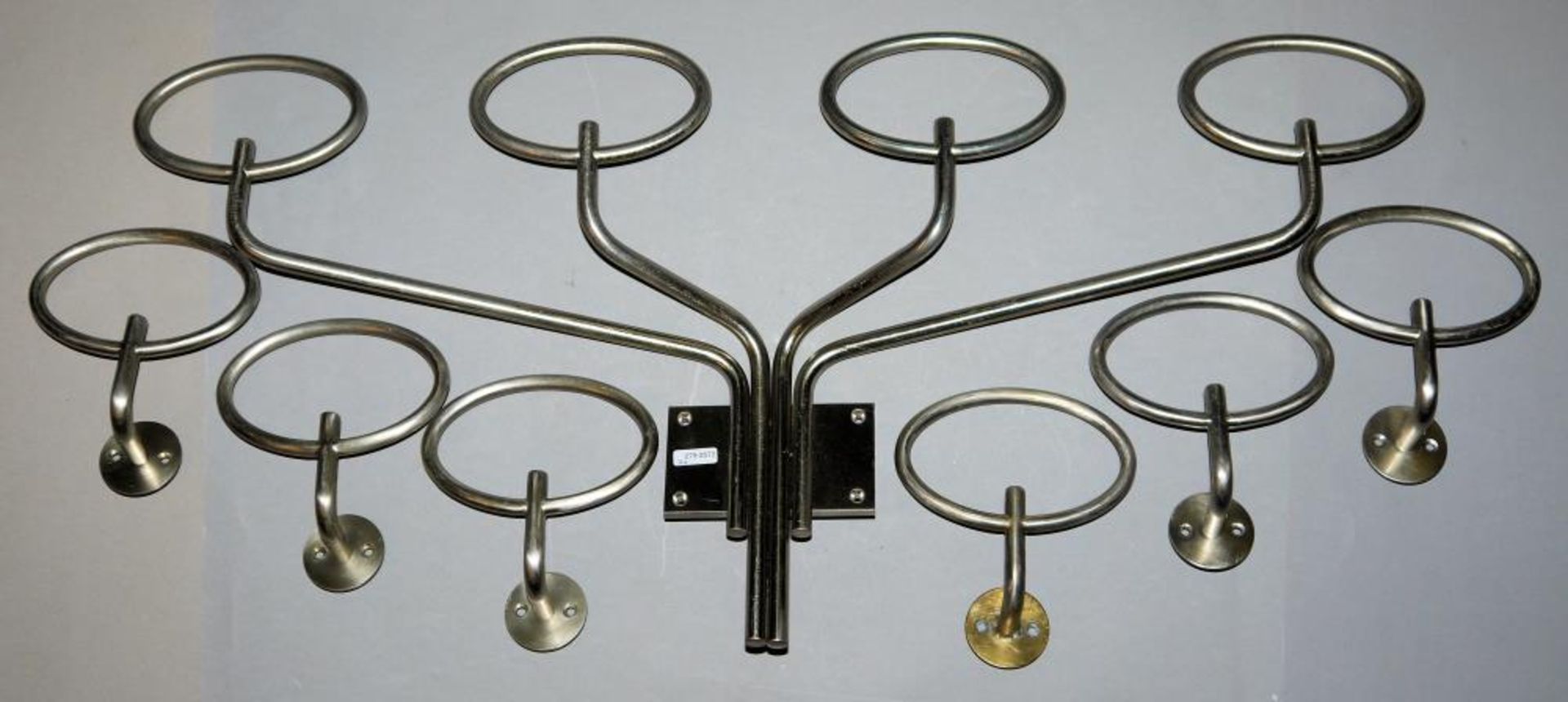 Wandgarderobe „Clitoquattro“ & 6 Einzelhaken von Artemide, Italien um 1970 Entwurf Sergio Mazza 1966