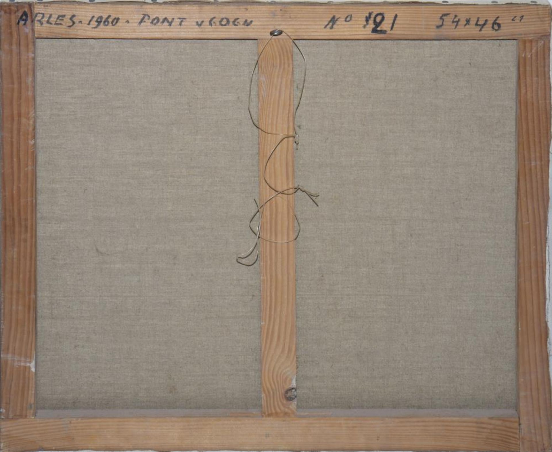 Pieter Van Mol, „Pont v. Gogh“, Ölgemälde, o. Rahmen, 1960 Pieter Van Mol, 1906 in Malderen, - Bild 2 aus 2