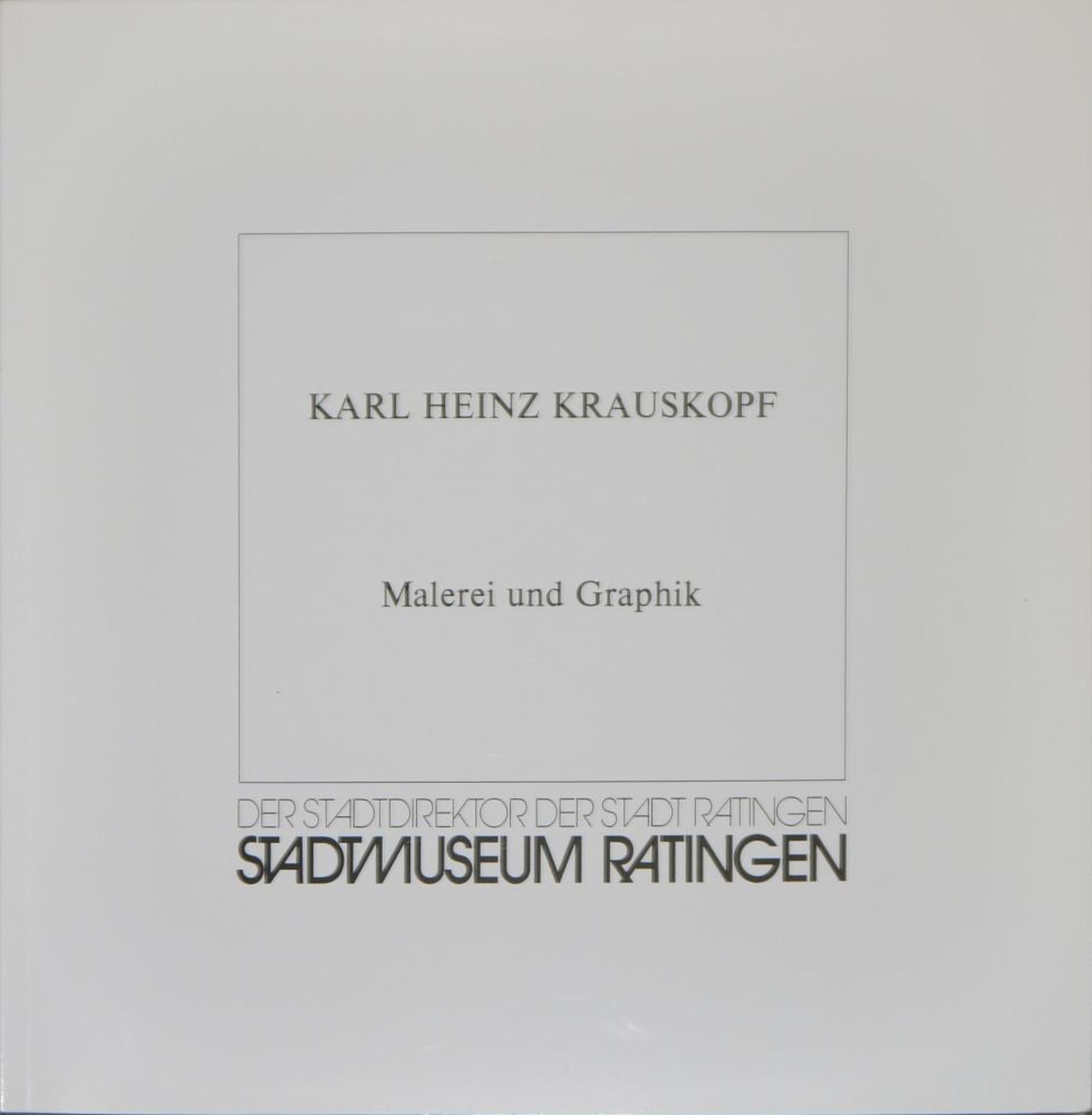 K.H.Krauskopf, „Mit Violett“, Hinterglasgemälde & „Felsen und Bäume“, Aquarell, beide gerahmt, mit - Image 4 of 6